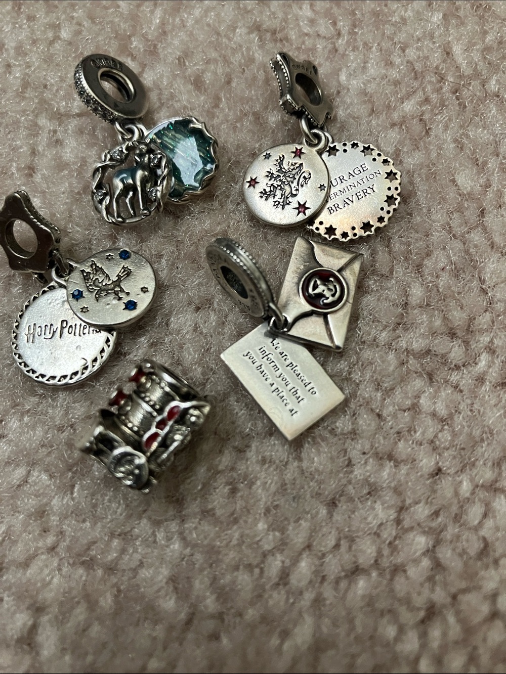 Harry Potter x Pandora Charms Bundle of 5 Gryffindor Ravenclaw Hogwarts Patronus - Picture 3 of 6